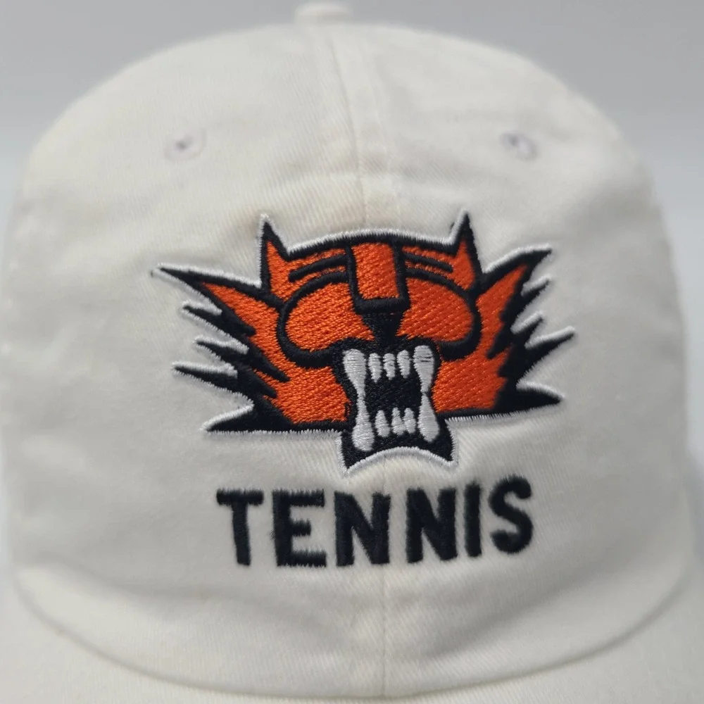Nike Hat Strapback White Orange Tennis Swoosh Logo Ephrata‎ High School Tigers